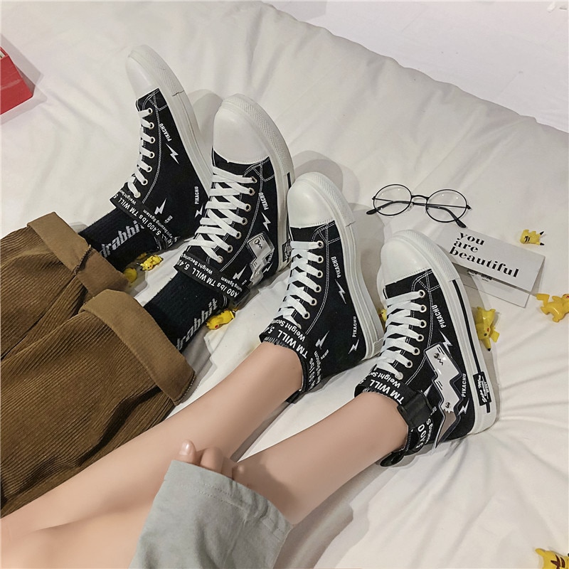 Baskets unisexe pour Couple amoureux, Streetwear Hip-Hop, baskets épaisses, tennis à la , chaussures de ville