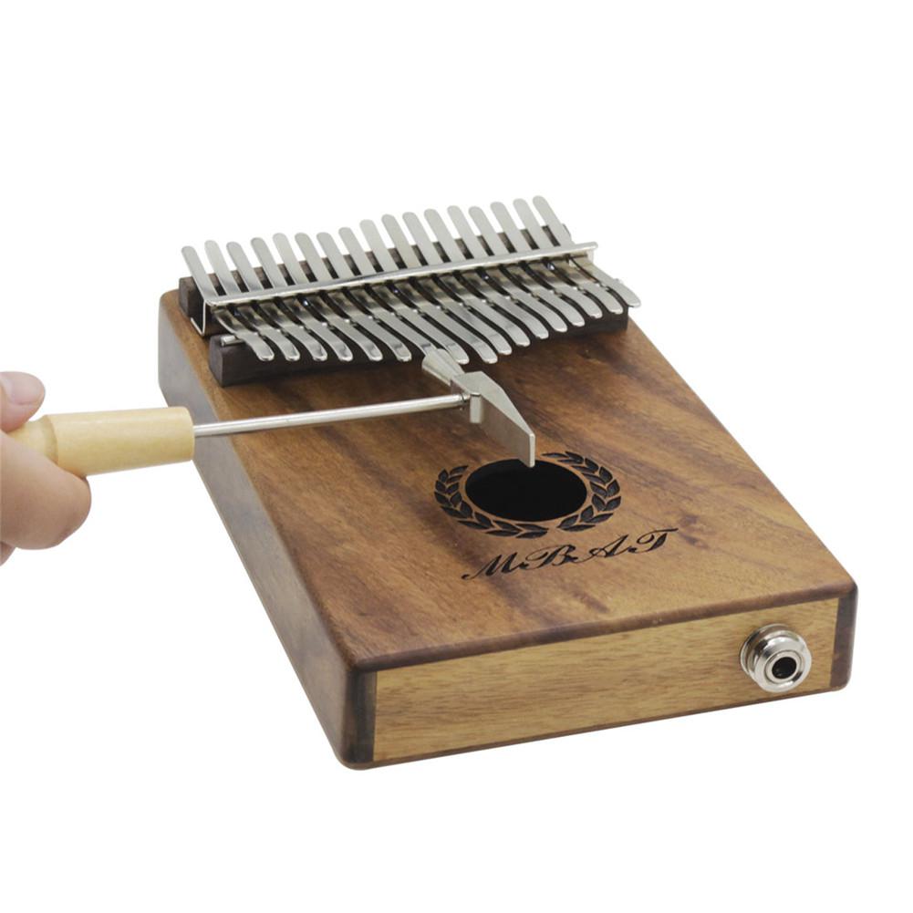 Stærkt og holdbart bærbart træhåndtag metal tommelfinger klaver tuning hammer til alle størrelser kalimba
