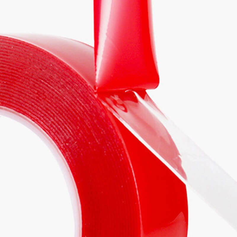 3m Red Double Sided Adhesive Tape High Strength Acrylic Gel Transparent No Traces Sticker for Car Auto Interior Fixed