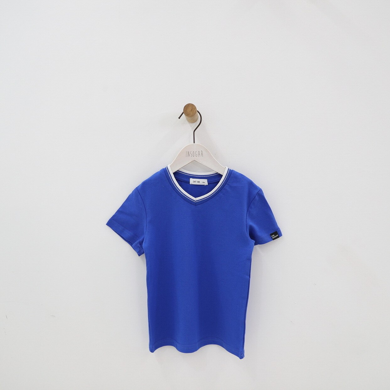 Camiseta de cumpleaños, uniformes escolares para niño y niña, traje deportivo para estudiantes de secundaria, ropa de jardín de verano de manga corta para niños: Azul