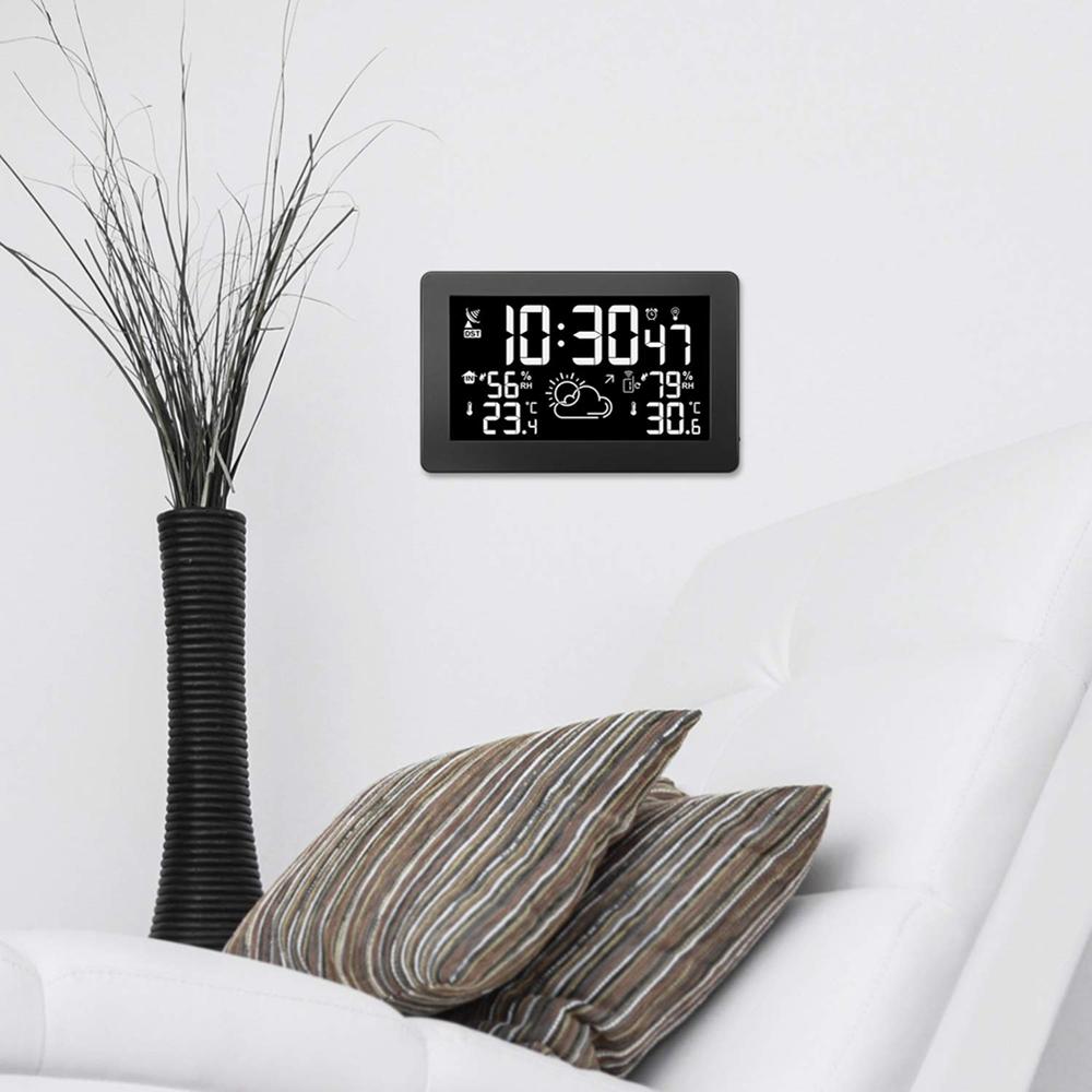 Wireless weather station weather forecast digital thermometer&hygrometer Colorful LCD display electric alarm clock