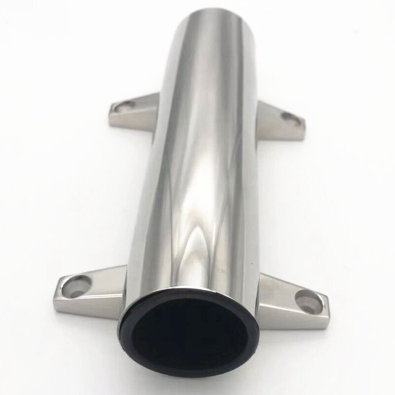 EBTOOLS pour Porte Canne INOX Tube Support de Canne à pêche, Support de Canne à pêche 5 Tubes Support 304 matériel en Acier Inoxydable pour Bateau de Yacht Marin