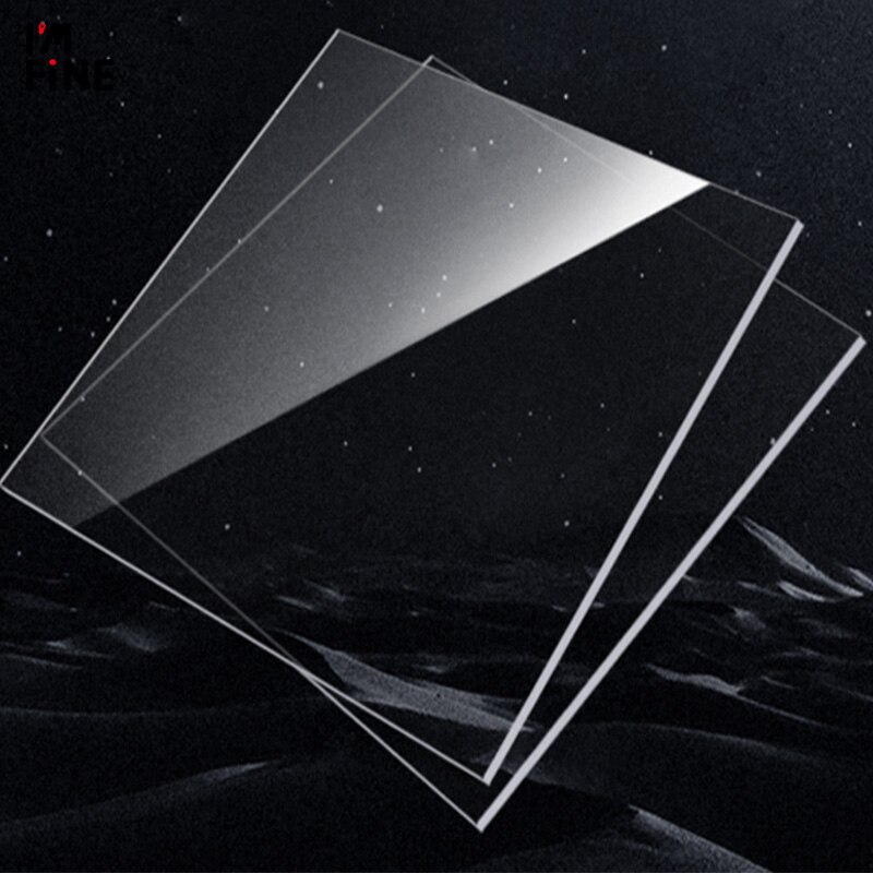 50pcs/lot Clear Acrylic Sheet Perspex Plastic Transparent Board Home DIY Door Window Decor Perspex Panel 2*2cm 3*3cm 4*4cm 5*5cm
