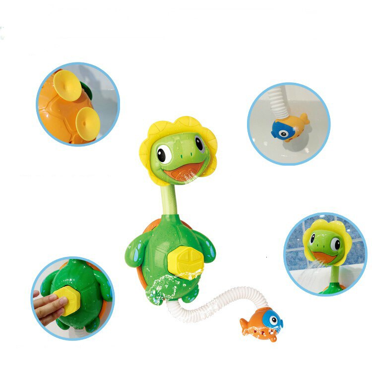Interessant babybad water sproeiend bad kinderen bad tuiten zuignappen opvouwbare sproeikraan badkamer spelen babyshower speelgoed