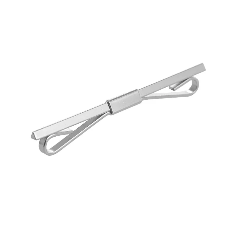 Hochwertige Kupfer-Kragen-Bar-Anstecknadel für Herren, goldfarben, zweifarbige Clips, Revers, -Brosche: Antikes Silber überzogen