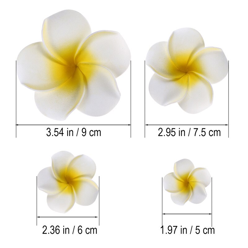 Pinzas de pelo de flores hawaianas, broche para novia, Tropical, playa, boda, Plumeria, accesorios para horquilla de , 4 Uds.