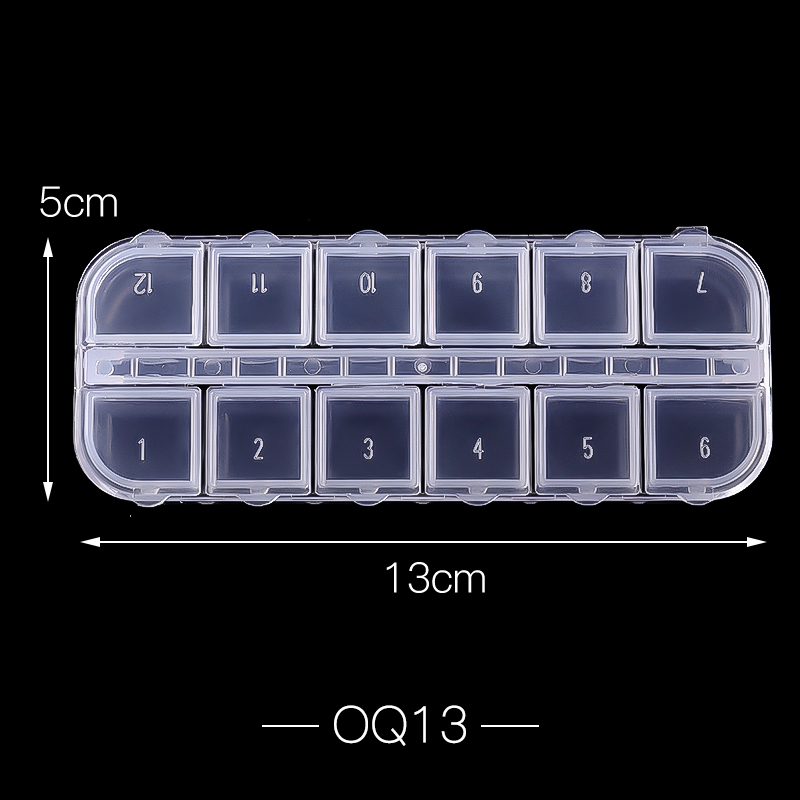Boîte de rangement vide en plastique multi-tailles pour Nail Art, boîte de rangement pour strass et gemmes, boîte de rangement pour Nail Art, étui pour accessoires de peinture diamant: Q33476