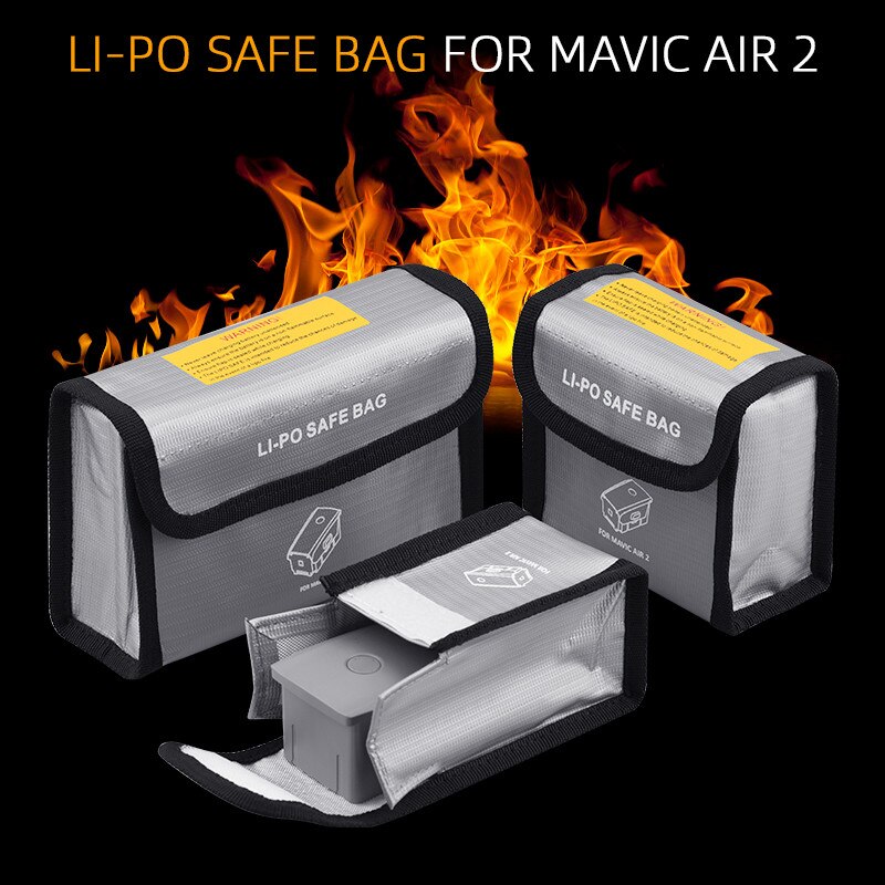 Lipo Sichere Batterie Explosion-nachweisen Schutzhülle Tasche Für Dji Mavic Luft 2 Drohne Bolsa de batería ein prueba de explosiones