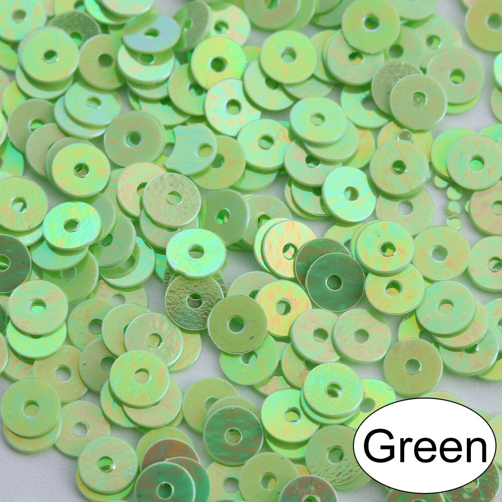 1000 stuks/zak 4mm veelkleurige losse plastic pailletten voor thuisfeesten, bruiloftsdecoratie, facetkralenversiering, doe-het-zelf naaiaccessoires: Groente