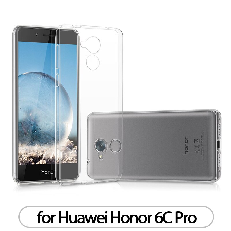 fallen Für Huawei Honor 6A 6C 6X TPU Silizium Klar Ausgestattet Stoßstange Sanft Fall für Huawei Ehre 6A Profi 6CPro transparent Zurück Abdeckung: Pro Honor 6C Profi