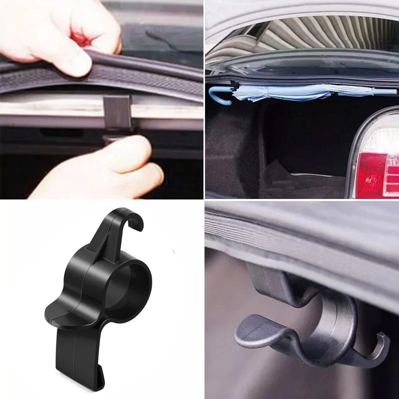 Soporte de paraguas para coche, gancho para maletero, montaje de paraguas, gancho para Toalla de planta, accesorios para automóvil, organizador de almacenamiento interno Universal