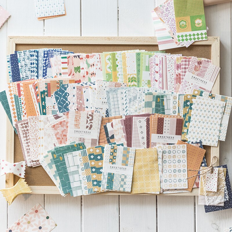 50 stücke Scrapbooking Material Papier Blumen Anlage Brief Blatt Grid Dekoration schreibwaren koreanische decor notebooks Tagebuch Album