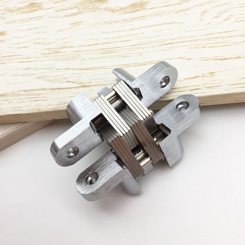 2PCS Stainless Steel Hidden Hinges Invisible Folding Door Hinge Home Hardware
