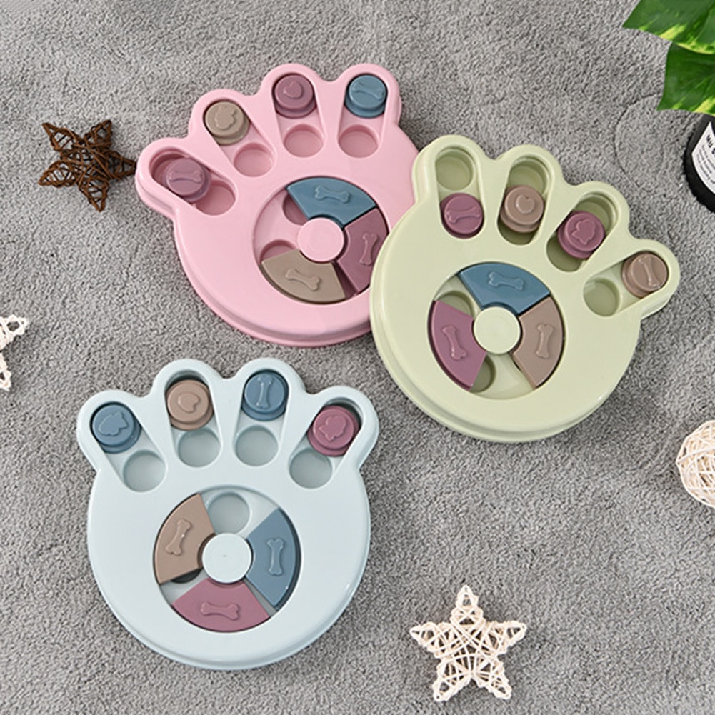 Creatieve Trage Voedsel Kom Voor Kleine Middelgrote Honden Puppy Voeden Doseren Training Disc Plastic Interactieve Puzzel Speelgoed