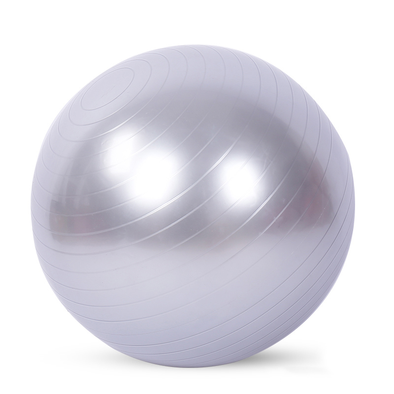 Yoga Ball GYM Balanced ball Fitness Massage Sport Workout Relieve Pain Massage Balls Training Tool 55cm 65cm 75cm: silver 75cm