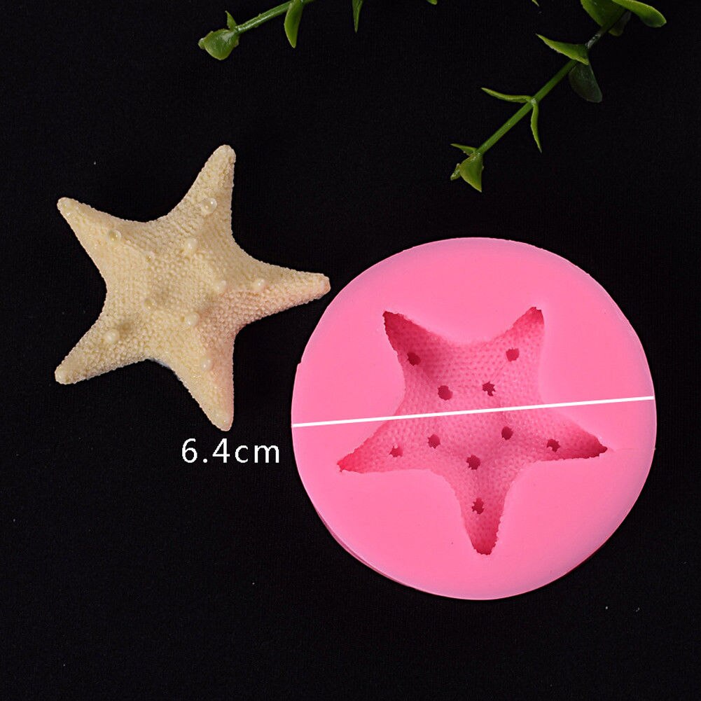 3D Zeester En Strand Zee Schelpen Silicone Mould Voor Cake Icing Decoratie