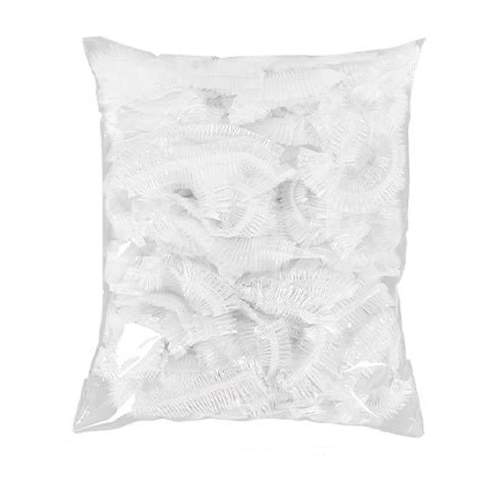 100 stk gjenbrukbare matpapiroppbevaringsdeksler poser til bolle elastisk plate silikonlokkdeksel kjøkkenfrukt plast friskholdende forsegling: Lysegrønn