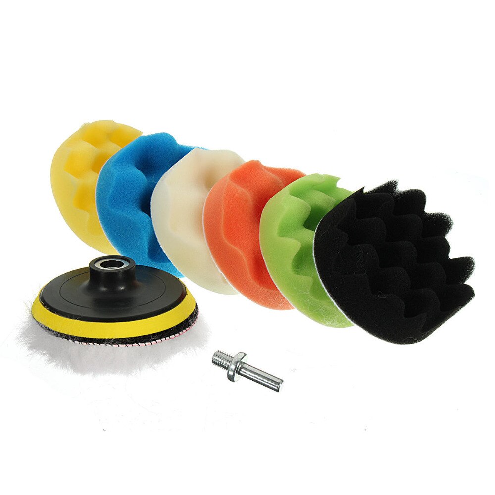 16pcs 4inch Sponge Polishing Foam Waxing Buffing Pads Kit Compound Auto Car motorcycle Drill