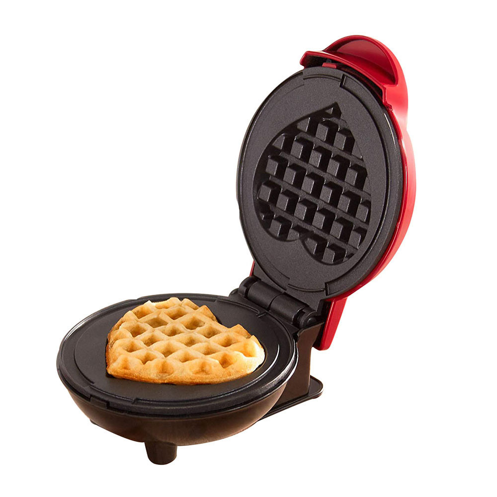 Máquina antiadherente para hacer gofres con forma de corazón para el hogar, Mini máquina para hornear pan de desayuno, 110V y 220V