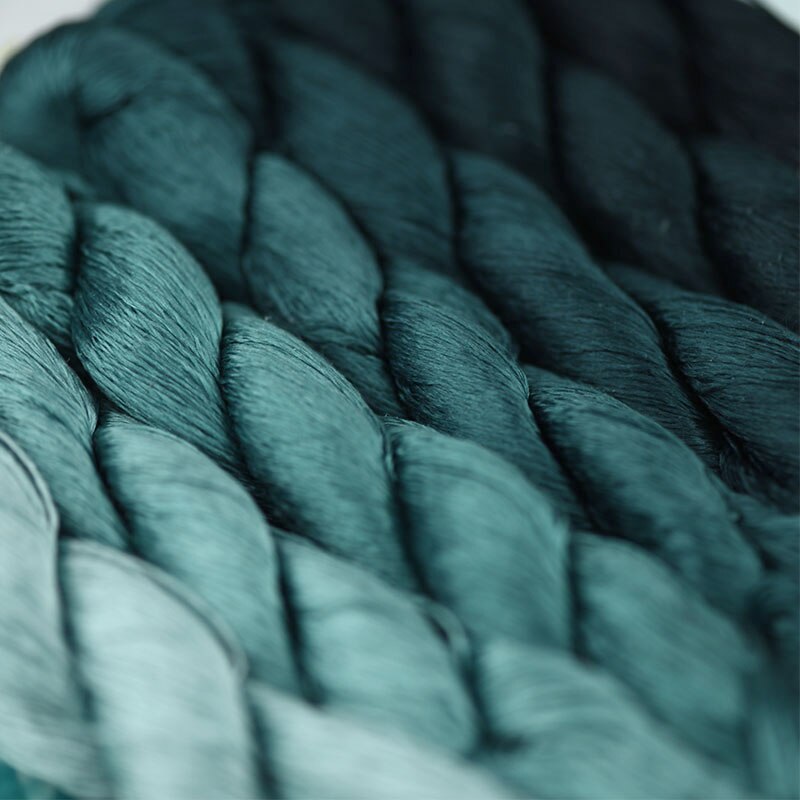 silk embroidery thread / 100% silk thread /hand embroidery embroider cross stitch/mineral green/7 gradient color