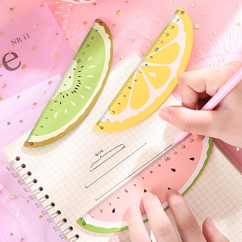 Fruit Ruler Plastic Fresh Fruit Ruler 15cm Drawing Ruler Strai... – Grandado