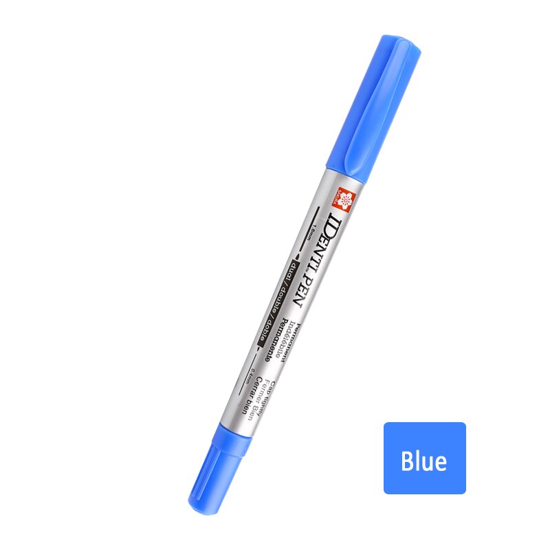 Lifemaster Sakura Identi Pen Fijne En Extra Fijne Permanente Inkt Dual Point Marker Mark Op Alles 8 Kleur Beschikbaar: Blauw