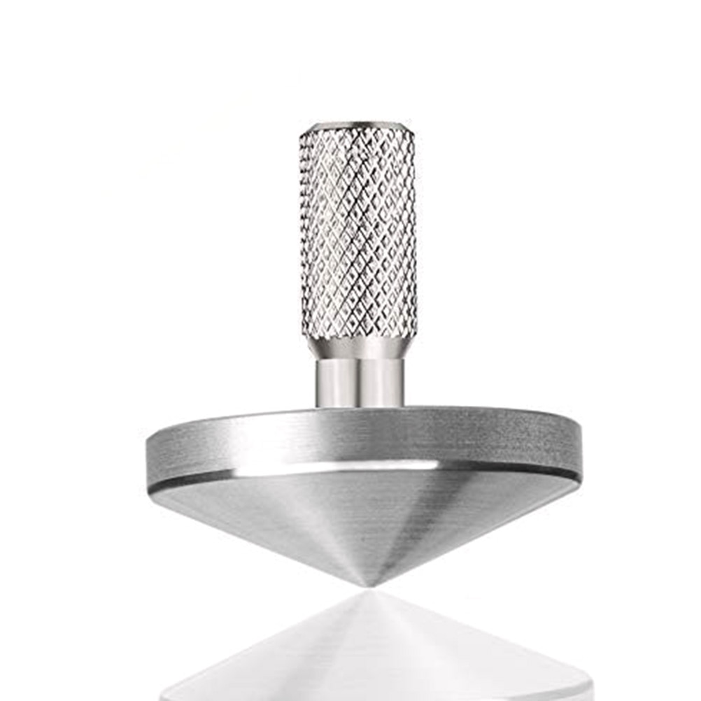 1Pcs Mini Metal Gyro Grote Nauwkeurige Zilveren Tol Movie Totem Print Tol Automatische Flip Gyro