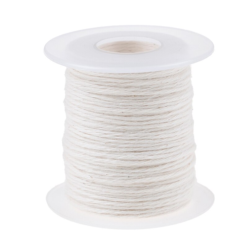 1 Pc 61m Cotton Braid Candle Wick Core Spool Non-smoke DIY Oil Lamps Candles Supplies: as picture