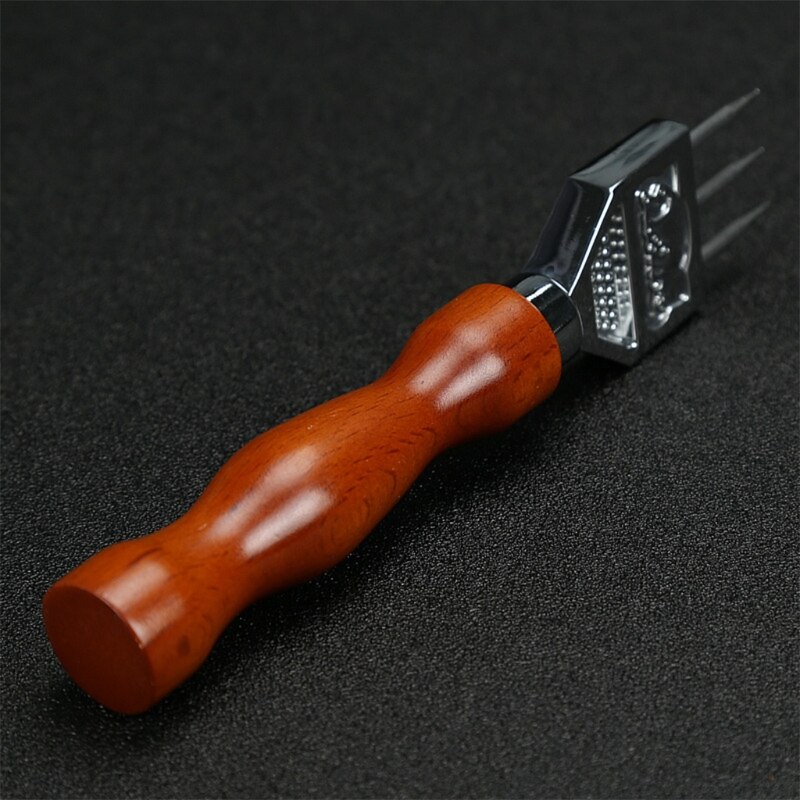 Sturdy Ice Chipper with Solid Wood Handle, 304 Stainless Steel Three Pronged Ice