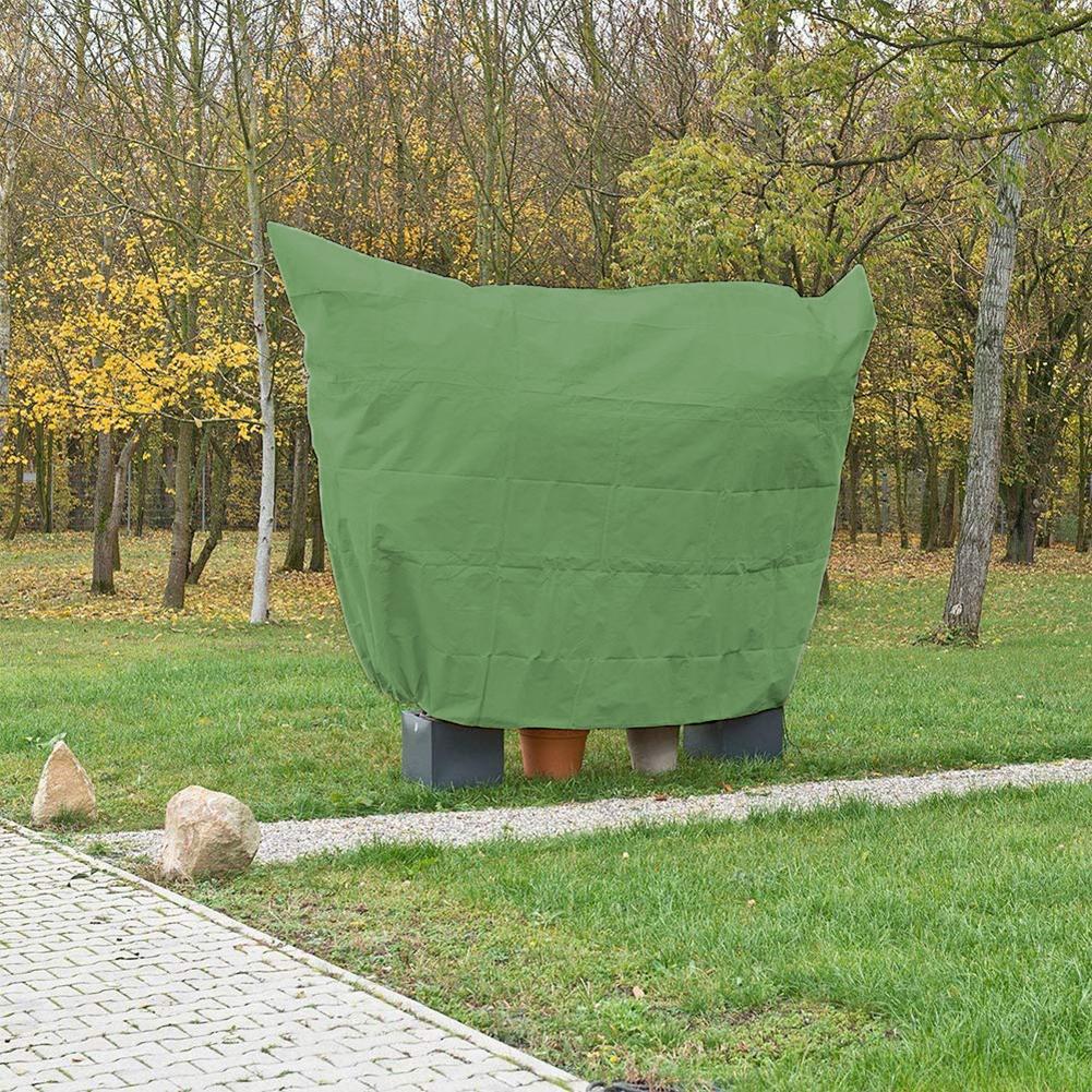 Kraftig vinterbeskyttelse plantebetræk vinterbetræk anti-frost lynlås og snøre kuldebeskyttelse non-woven plante frostvæskepose