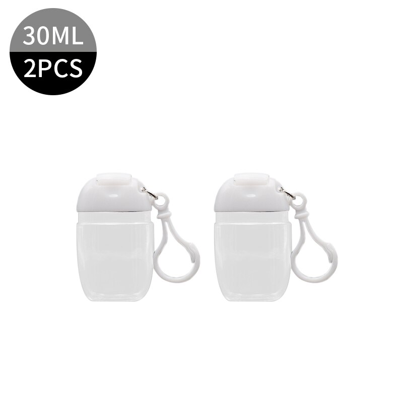 Travel Plastic Transparent Bottling With D-shape Carabiner Portable Packaging Bottle Durable Stylish Travel Bottles: 2