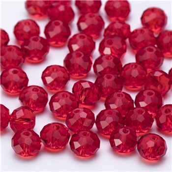 Artículo mixto de cuentas de vidrio checo rojas talladas para hacer joyas, materiales para collares, cuentas de cristal sueltas de bricolaje  z117: Z317- cuentas planas / 4mm 145 piezas