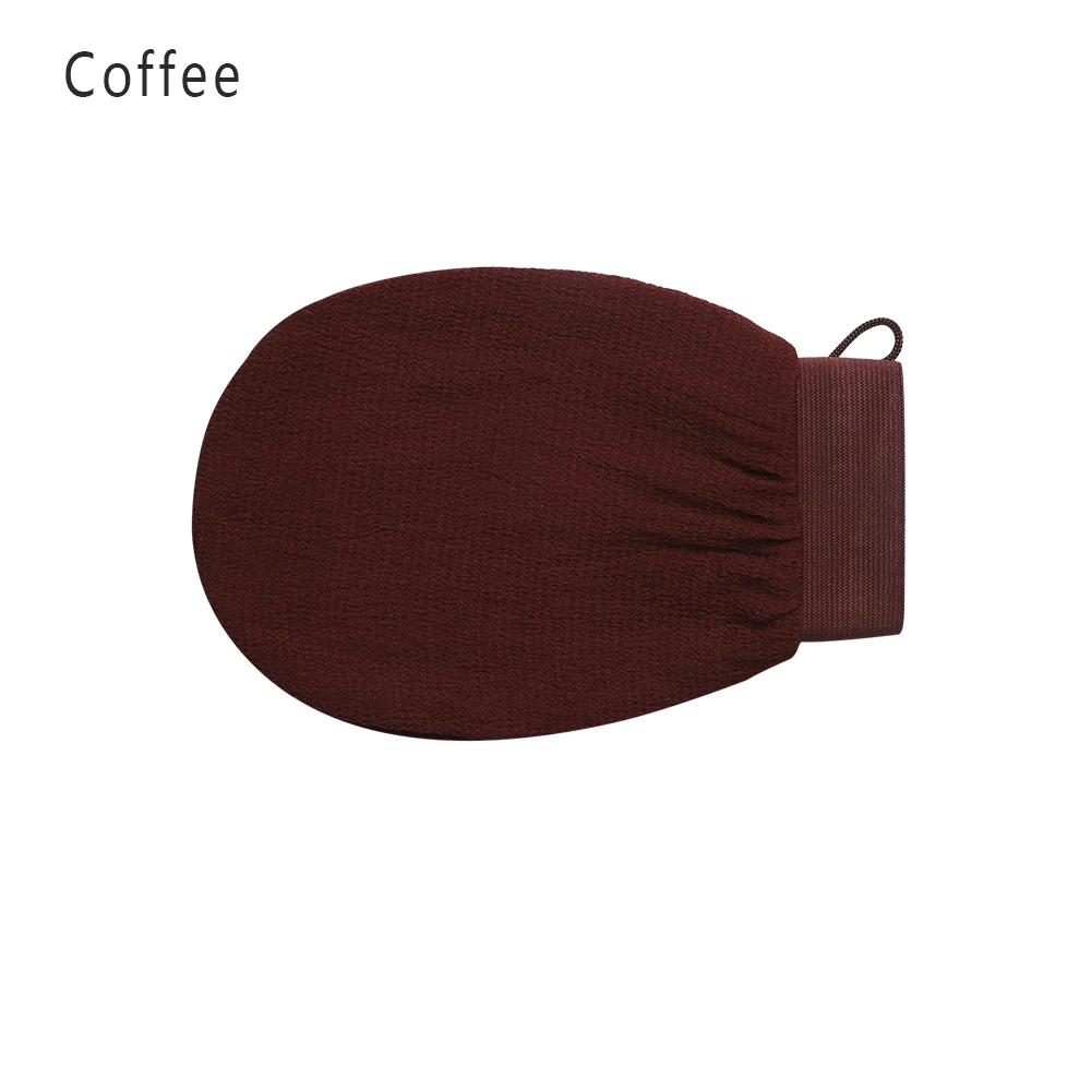 Gant de gIslande à fréquence de frottement pour le corps, bain pour éplucher, gants extensibles pour la peau, douche, brosse Linge, serviette, mousse, massage, livres, 1 pièce: Rouge