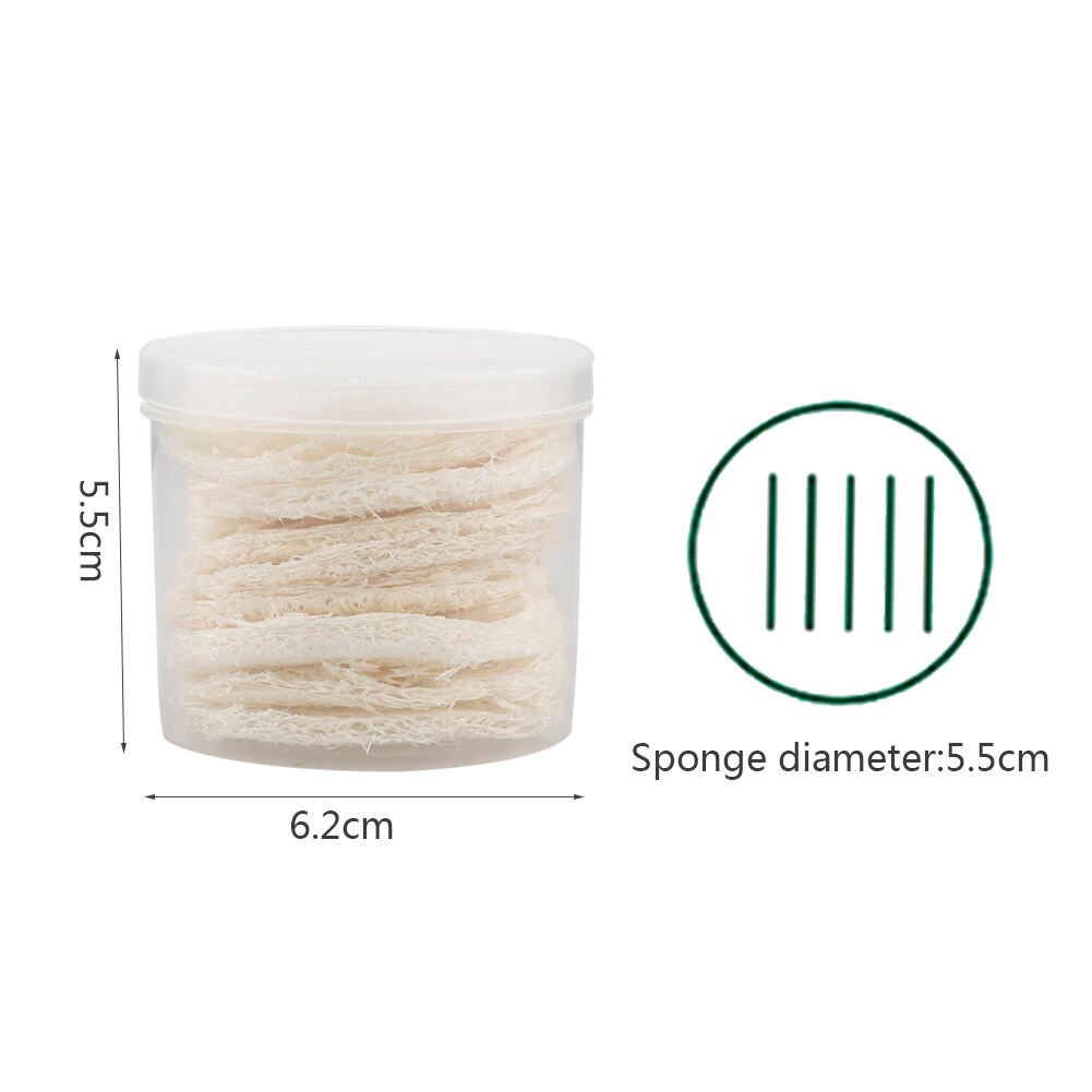 LIMPIADOR EXFOLIANTE Facial de fibra vegetal Luffa Natural de 10 Uds. Esponja removedora de maquillaje almohadillas faciales cepillo de limpieza almohadillas Loofah