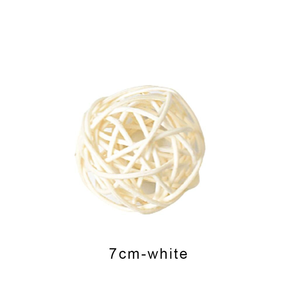 Kunstmatige Rotan Bal Stro Bal Foto Achtergrond Decoratie Voor Bruiloft Thuis Kerst Decoratie Foto Props: 7cm White