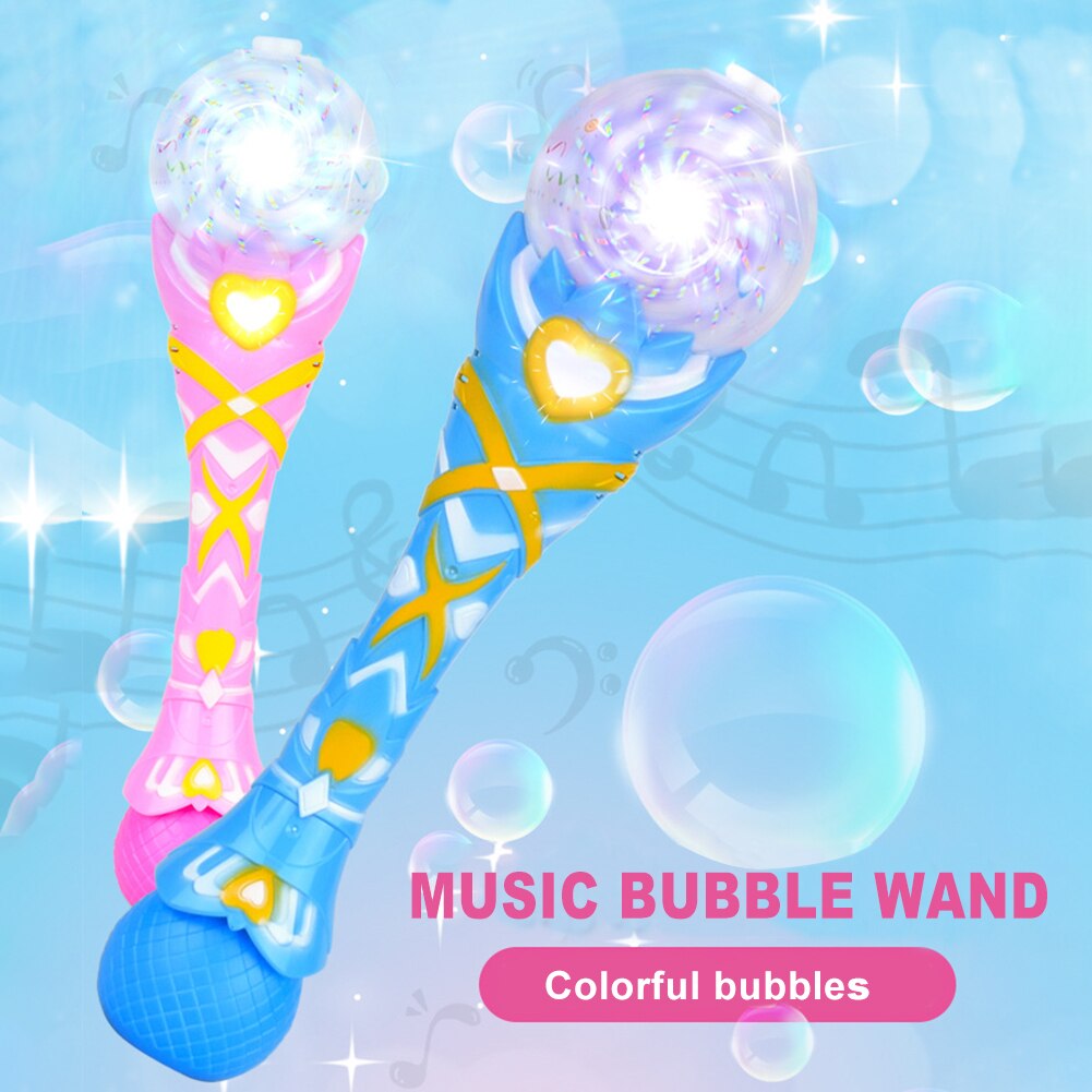 Kinderen Elektrische Magic Bubble Wand Stick Automatische Bubble Machine Licht Muziek Bubble Maker Speelgoed