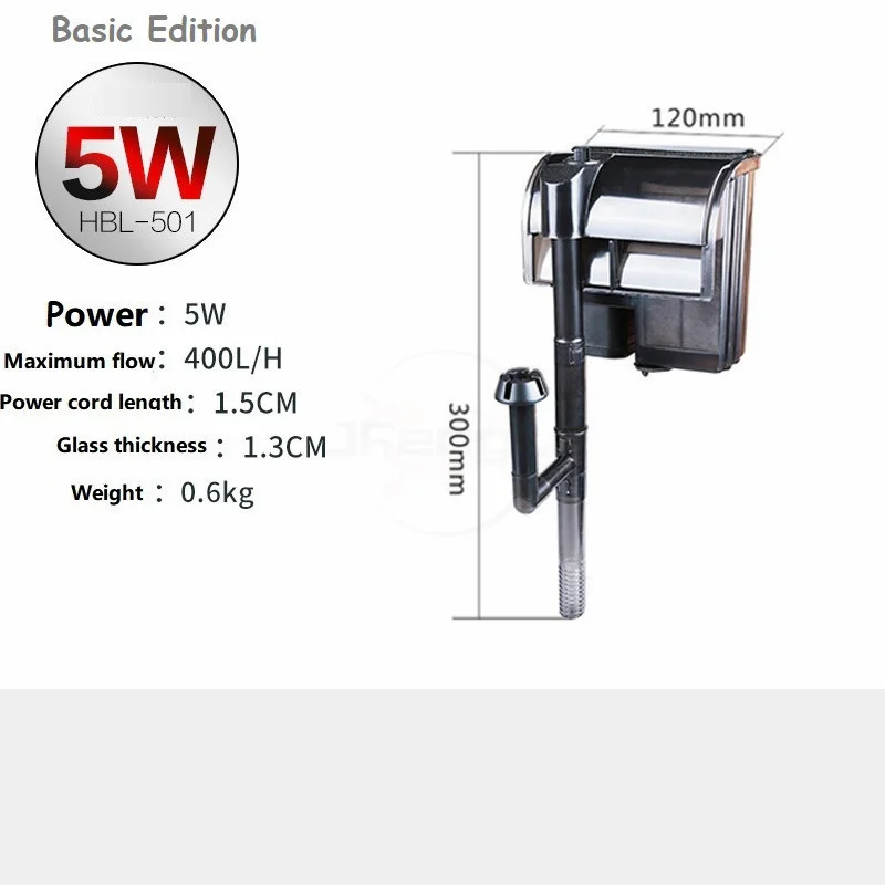 Sunsun-Filtre externe HBL suspendu pour aquarium, accessoire d'eau précieuse, bol à poisson, éponge Cascade, fournitures de charbon actif