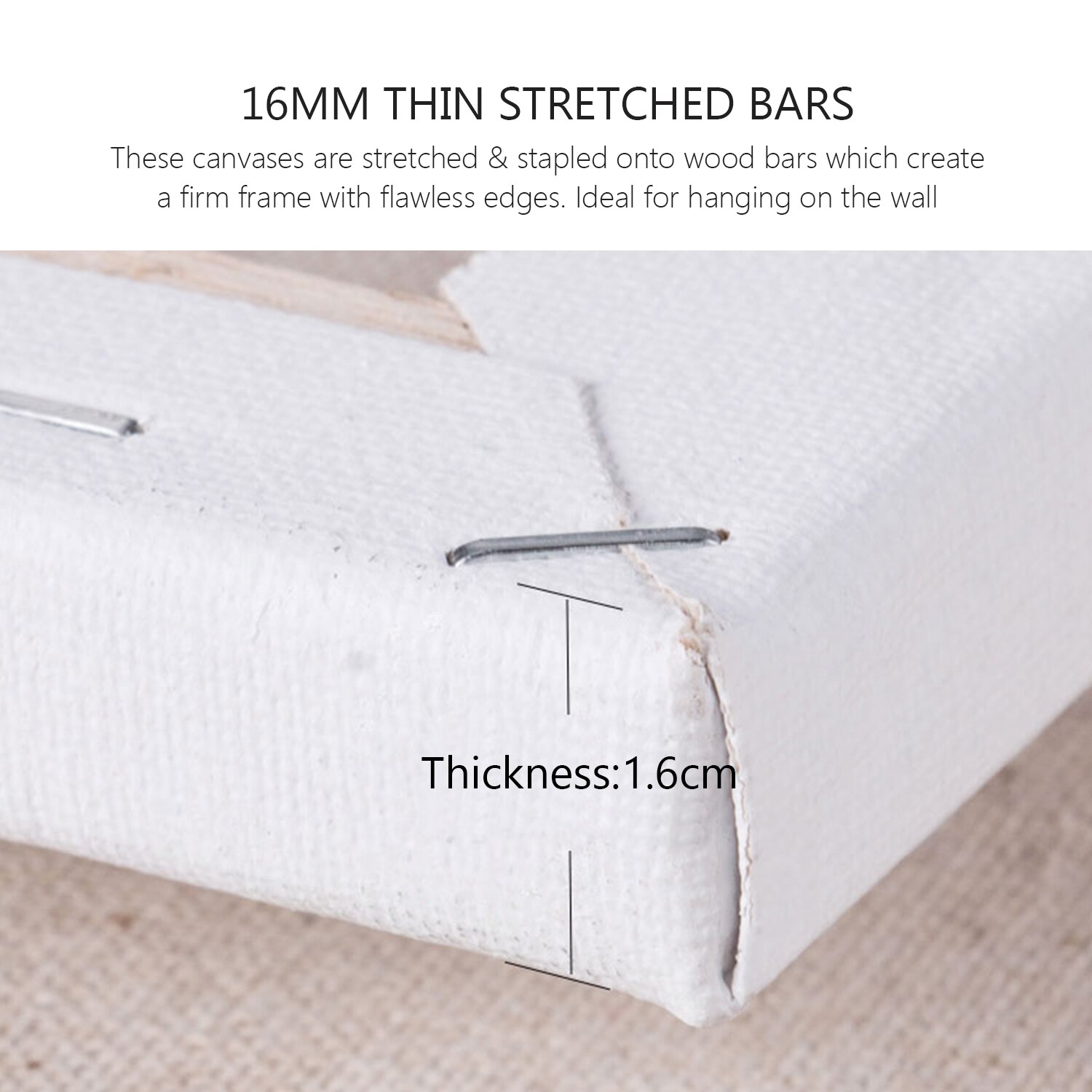 6pcs Blank Artist Canvas Framed White Paint Boards Artwork Painting Picture frame Art Painting Stretched Acrylic Board Panels