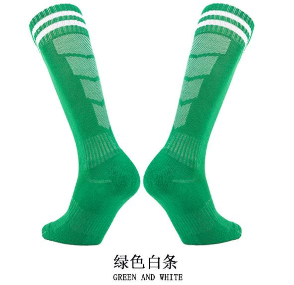 4 pairs/lot Soccer Socks Super Elite Men Kids Football Socks Anti-slip Outdoor Sports Socks: Green / L 36 to 44