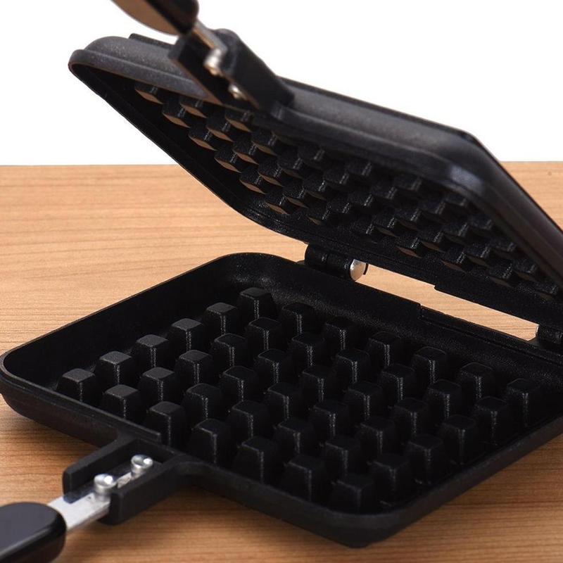 Máquina antiadherente para hacer gofres de cocina, molde de Gas para gofres, sartén de burbujas, máquina para hornear, horno, pastel de desayuno, huevo, U9D5, 1 Uds.