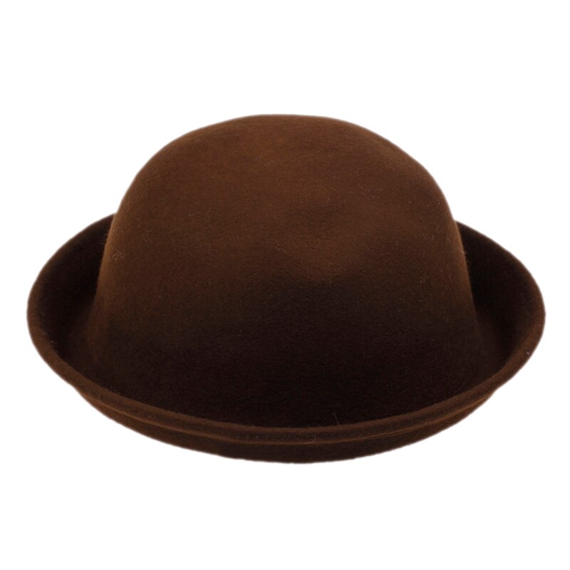 Moda W Stylu klasyczny Wełna modny Kobiety Laides Mistdawn Cloche melonik derby Kapelusze czapka kostium impreza Pokaż Czapki: kawa