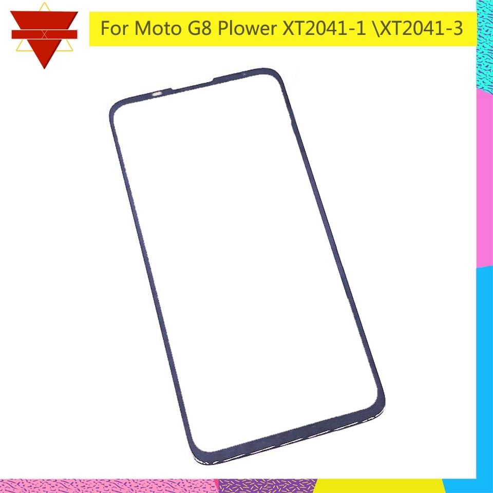 LCD Front Glass Lens For Motorola Moto G8 XT2045-2 XT2045-5/ G8 Power XT2041-1 Front Outer Screen Glass Lens Touch Screen