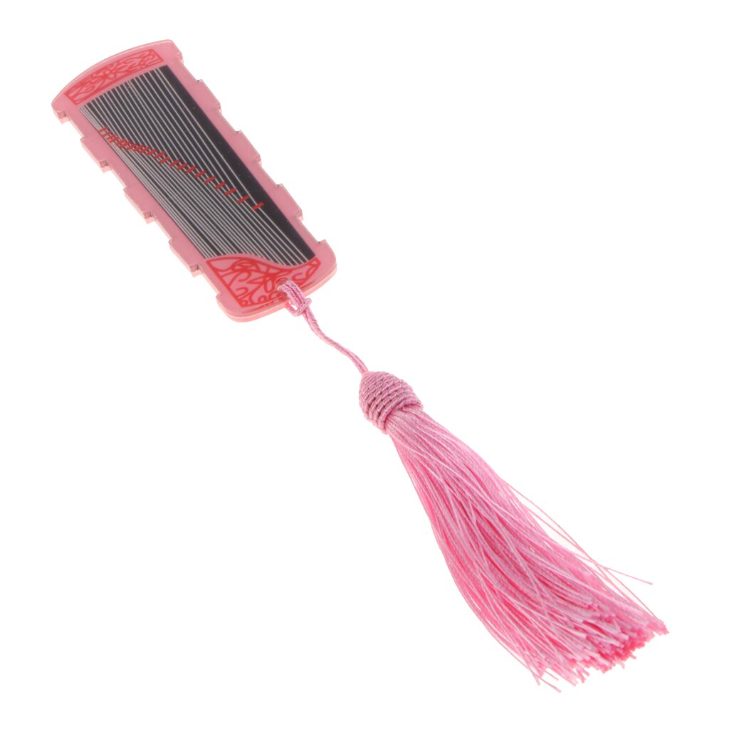 Chinese Citer Guzheng Nail Pick Plakband Card Storage Tool 110X40X5 Mm: Pink 