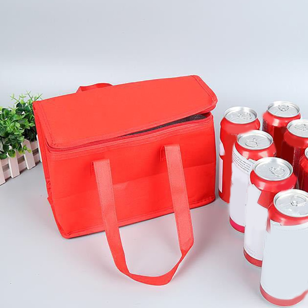 Draagbare Lunch Tas Kan Koeler Pack Voedsel Verpakking Container Thermische Geïsoleerde Lunch Tas Non-woven Doek Milieuvriendelijke Voedsel Opslag