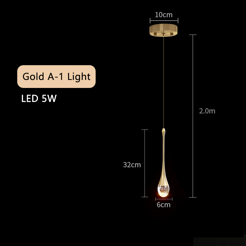 Plafonnier LED suspendu en forme de goutte d'eau, luxueux, éclairage d'intérieur, luminaire décoratif de plafond, idéal pour un salon, une chambre à coucher ou un bar: jaune clair / green
