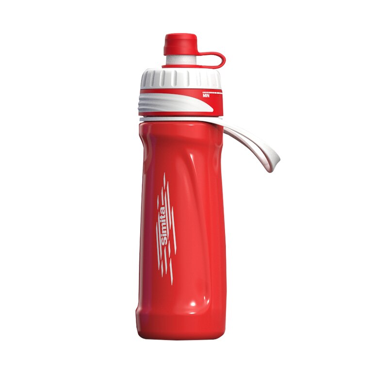Simita Squeeze Water Bottle,Plastic Sport Bicycle Bottle,Protable Outdoor Drinkware Kettle,Energy Drink,Leak Proof,750ml BPAFree: Red