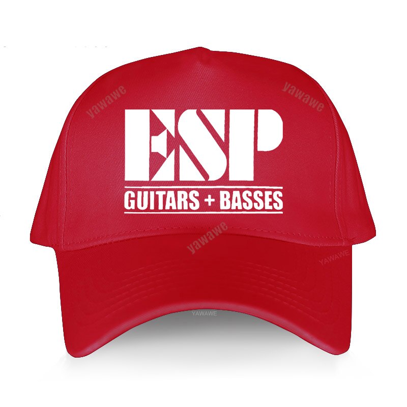 Summer Esp Guitars Caps Casual Adjustable Baseball Cap Men Music Guitars Hats: red