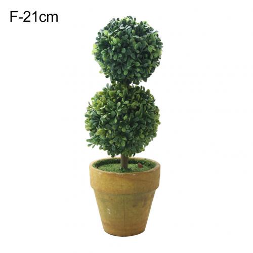 1Pc Heart Star Round Potted Artificial Plant Bonsai Small Tree Pot Plants Bonsai Plant Ornament Home Garden Wedding Party Decor