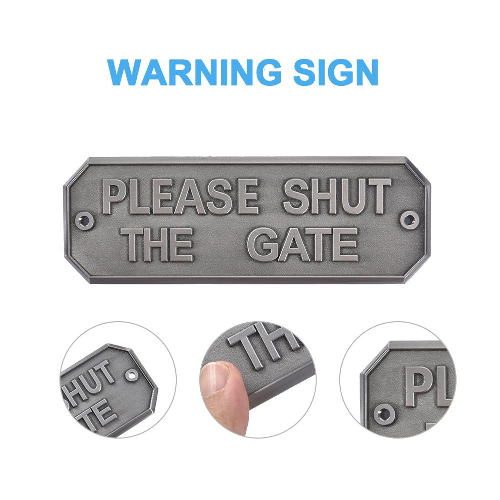 3 Colors Stainless Steel Warning Sign Hanging Card Hardware Gate Brass Door Sign Antique Brass Gardening Home Warning Sign