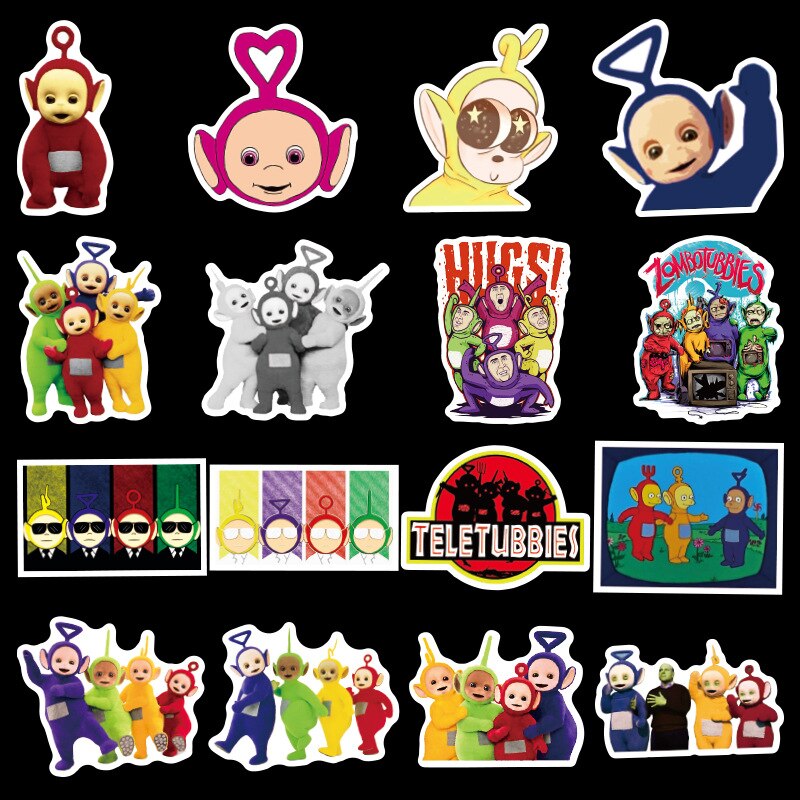 50 Stks/set Teletub Stickers Voor Kids Home Decor Leuke Mini 3D Sticker Decal Koelkast Skateboard